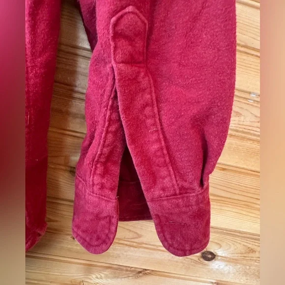 L.L. Bean Chamois Shirt Long Sleeve Button-up Vintage Mens Sz XXL Tall Brick Red - Picture 4 of 8